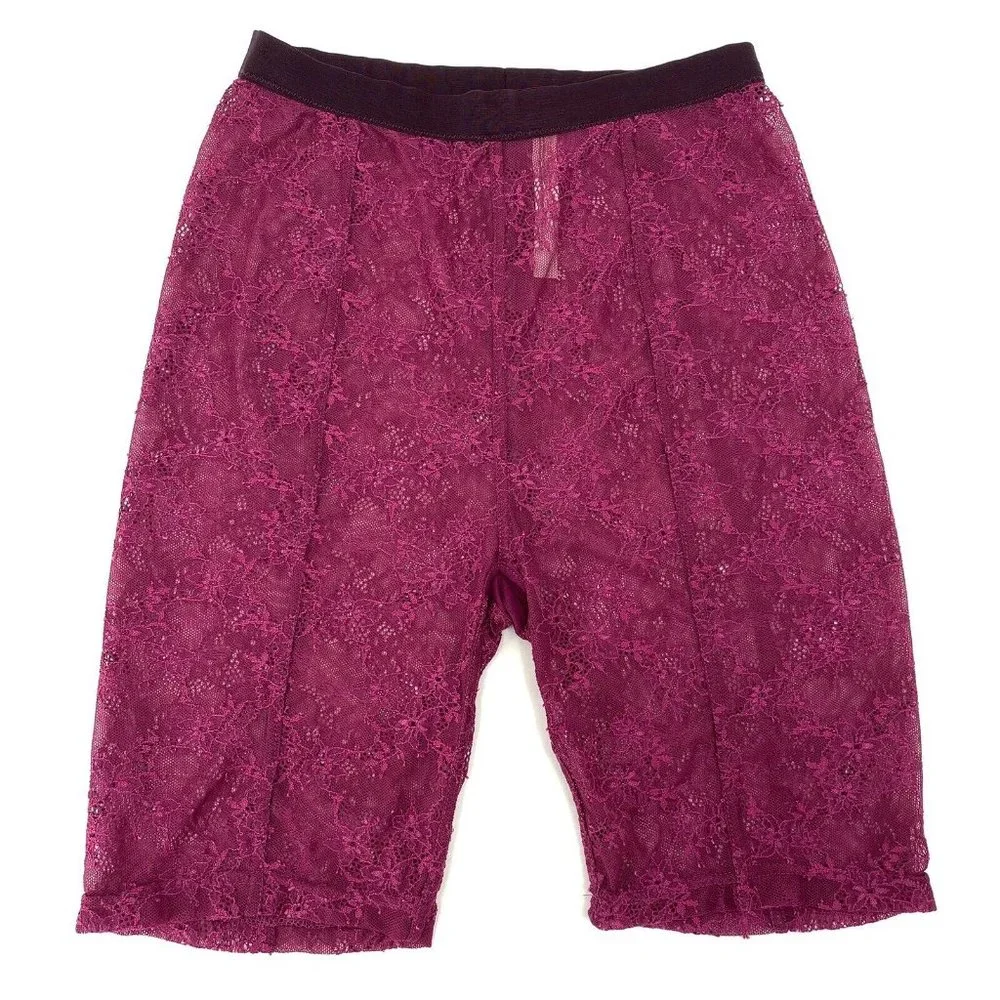 Free People Lucy Lace bike shorts‎ size XS maroon